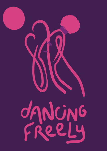 Dancing Freely print - purple