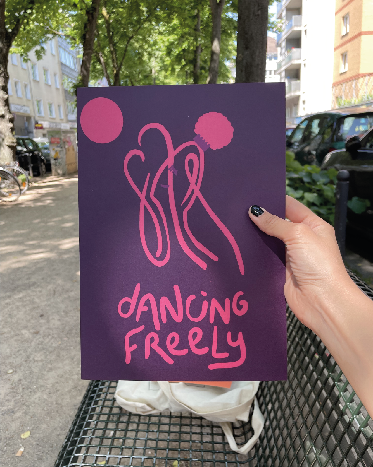 Dancing Freely print - purple